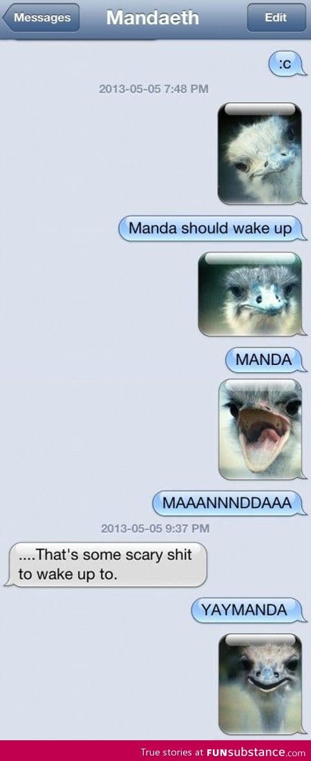 Waking someone up over text