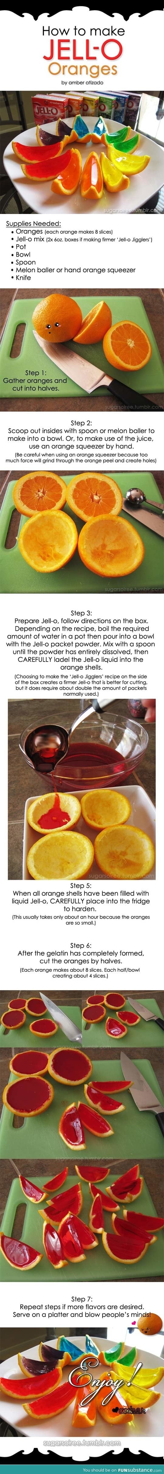 Jello oranges tutorial