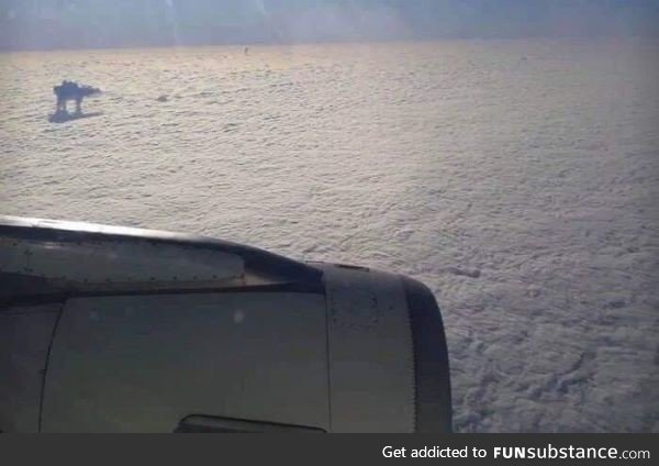 Seeing an AT-AT cloud from a plane