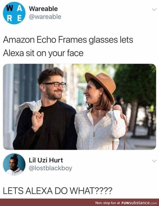 First Alexa's feet, now this