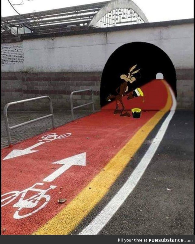 Bike lane ending on a wall