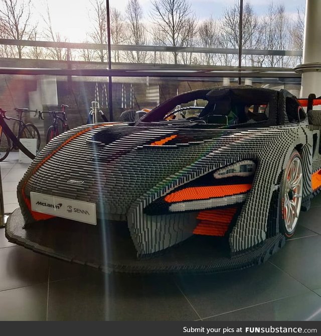 A lego mclaren made from more than 50 bricks