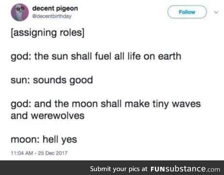 It's the moon's fault that we have furries