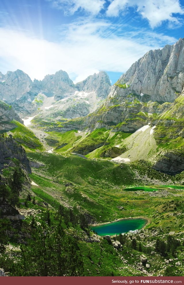 Albanian alps looks like heaven.