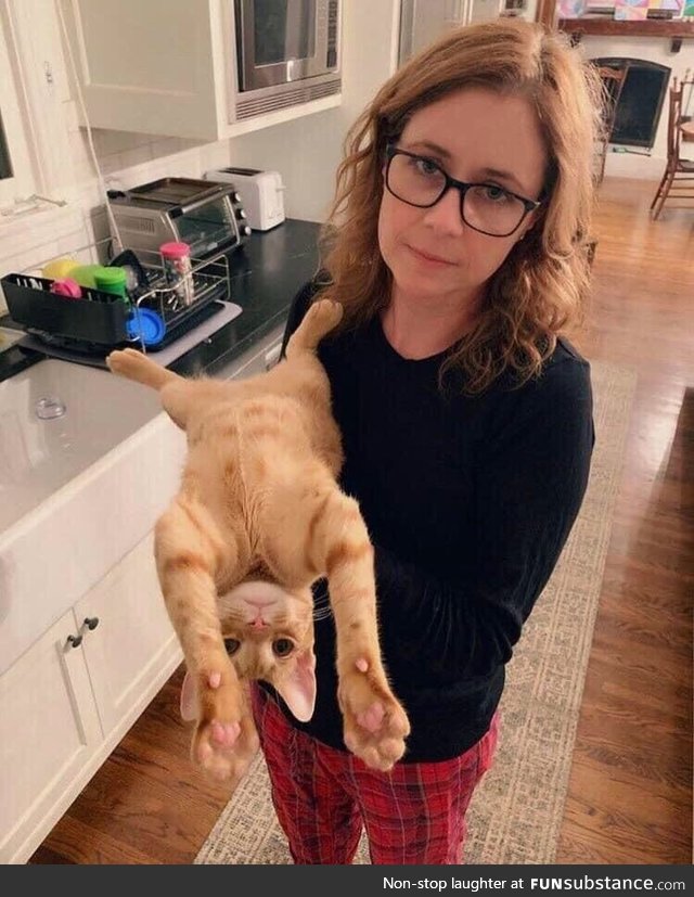 Jenna Fischer and her cat