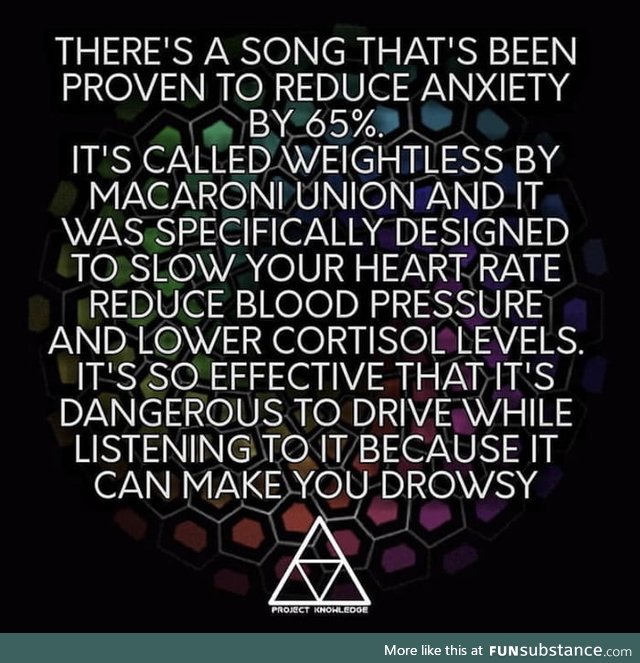 The band that created "Weightless," Marconi union, did so with collaboration