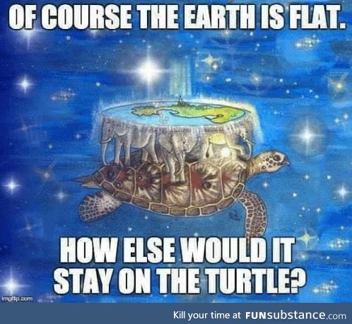 Flat earther's be like