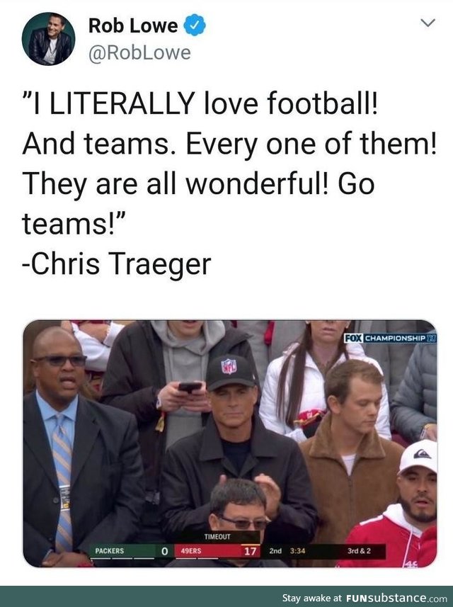 Chris Traeger is a big fan of team sports