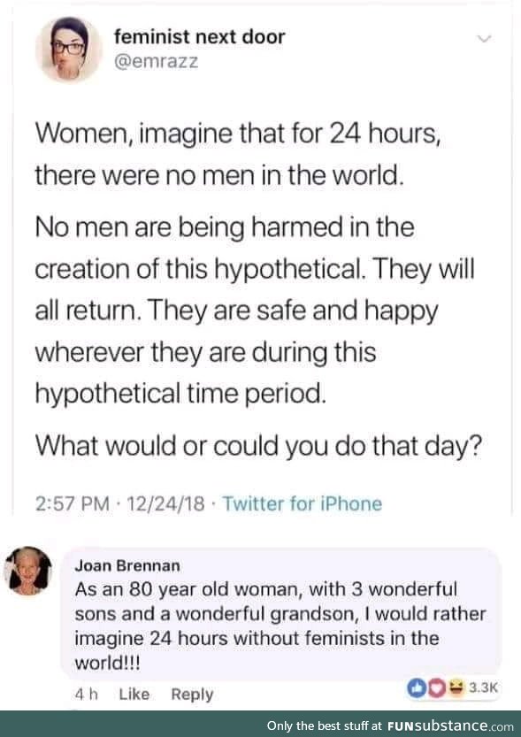 Granny shuts down feminist