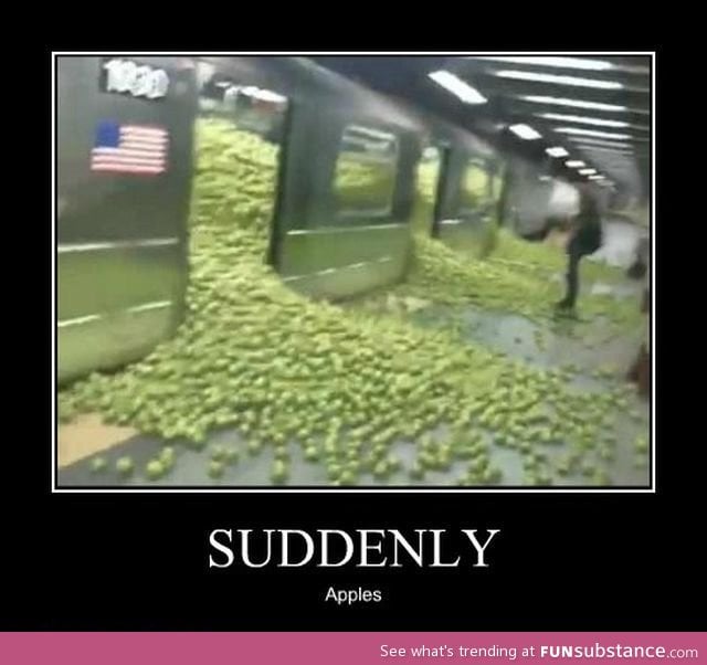 Suddenly, apples!