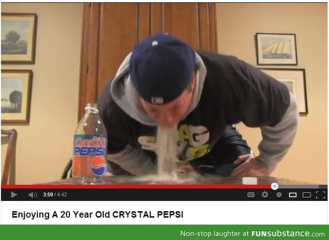 Enjoying a 20 year old crystal pepsi