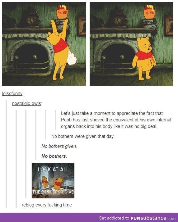 Pooh doesn't give a bother