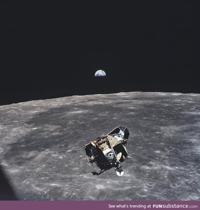 This photo was taken by Michael Collins, Apollo 11 astronaut. It contains every human