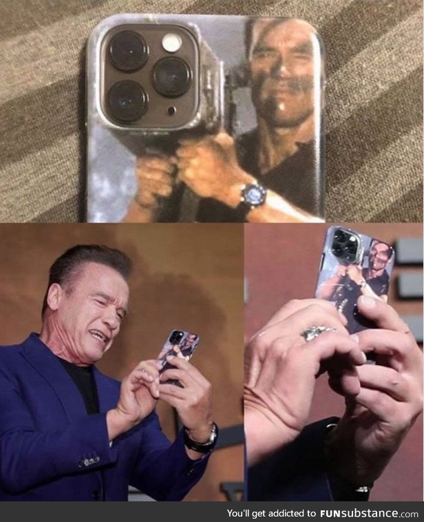 Arnold Gets His Hands on the Bazooka Iphone 11 Case