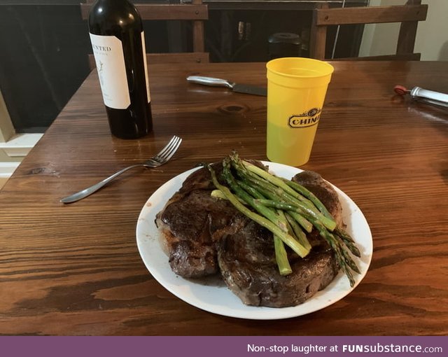 Got dumped on Valentine's Day- two steak dinner for one