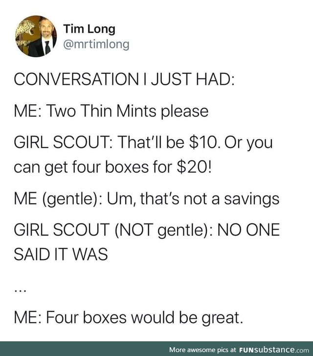 The Girl Scout hustle is real