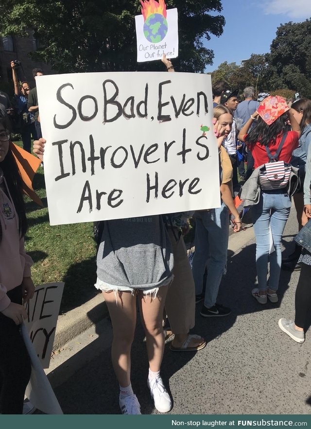 At a local climate strike