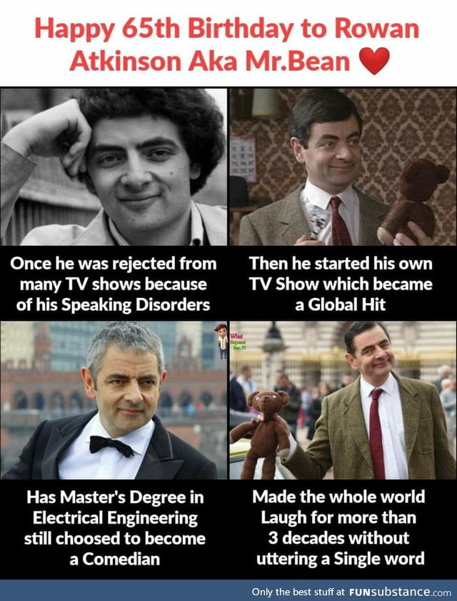 Happy 65th birthday to Rowan Atkinson CBE January 6, 1955