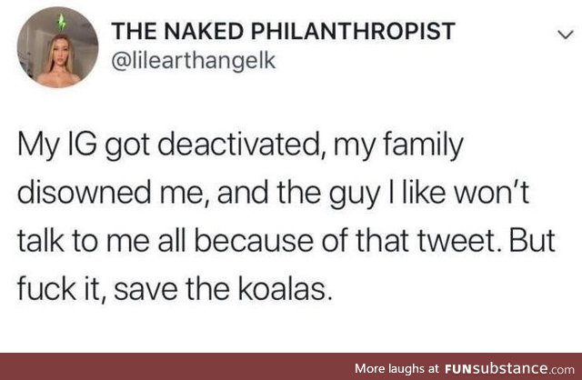 Won't somebody please think of the koali?!