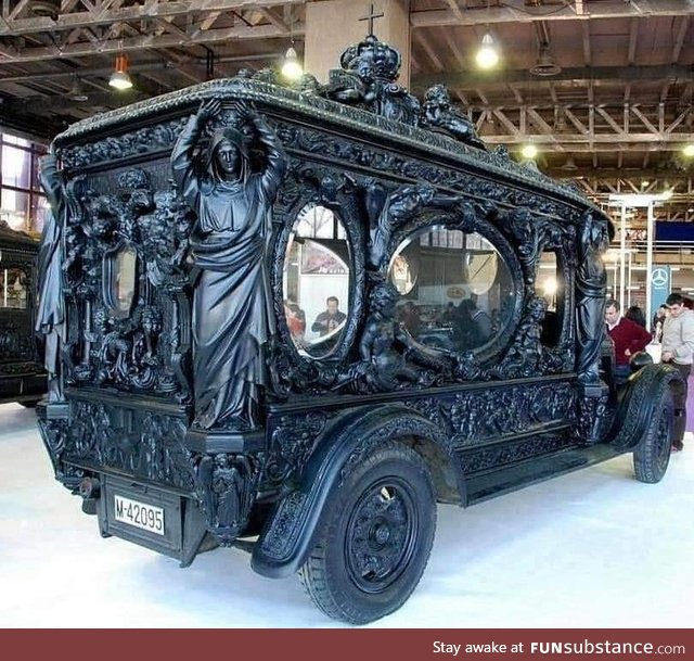 1920’s hand carved hearse