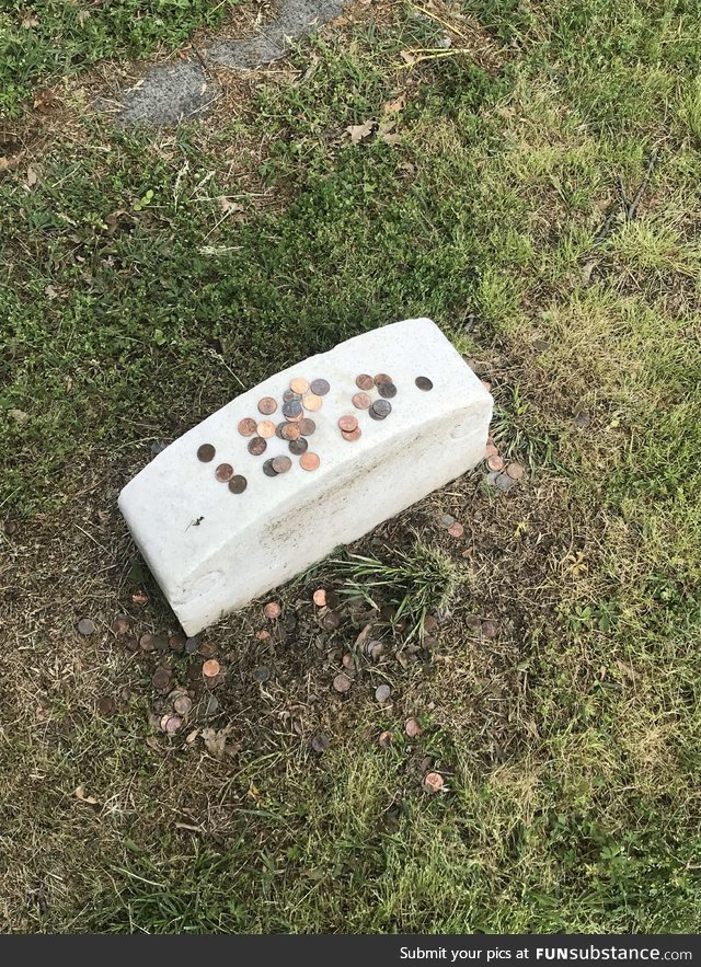 The tomb over John Wilkes Booth is covered in Lincoln one cent coins