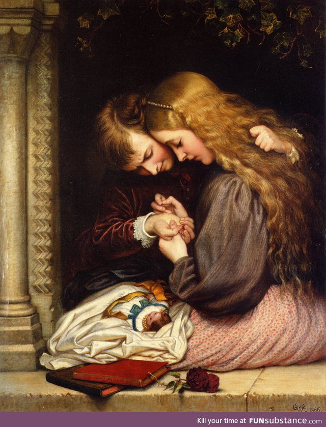 The Thorn by Charles West Cope, Victorian English painter (1866)