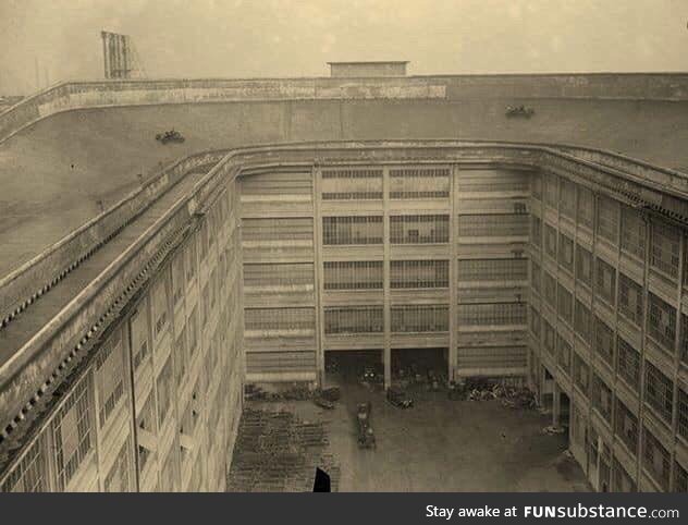 Fiat used to have a test track on top of a factory