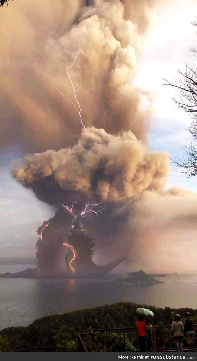 Seen somewhere near the Philippine eruption