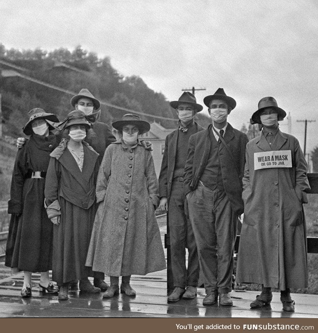 Wear A Mask or Go to Jail, California, circa 1919