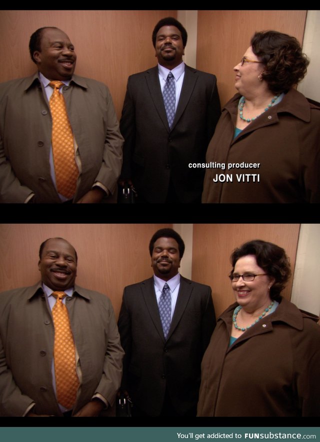 Stanley and Phallis being happy when Darryl was applying for Regional Manager was good