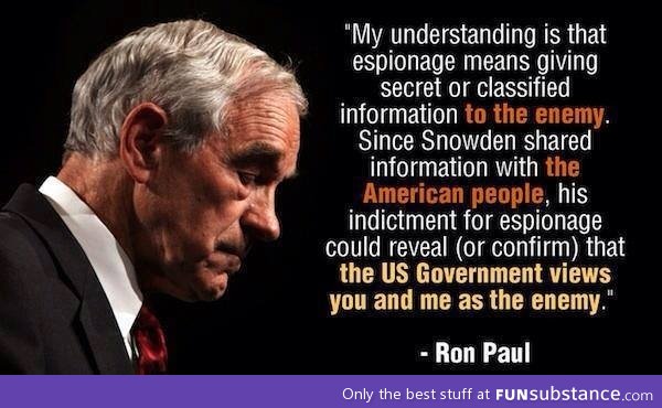 Ron Paul on espionage