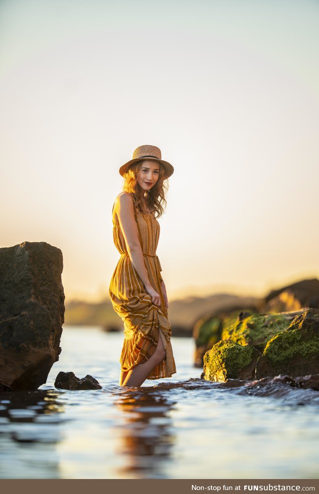 My friend helped me practice my photography at the beach