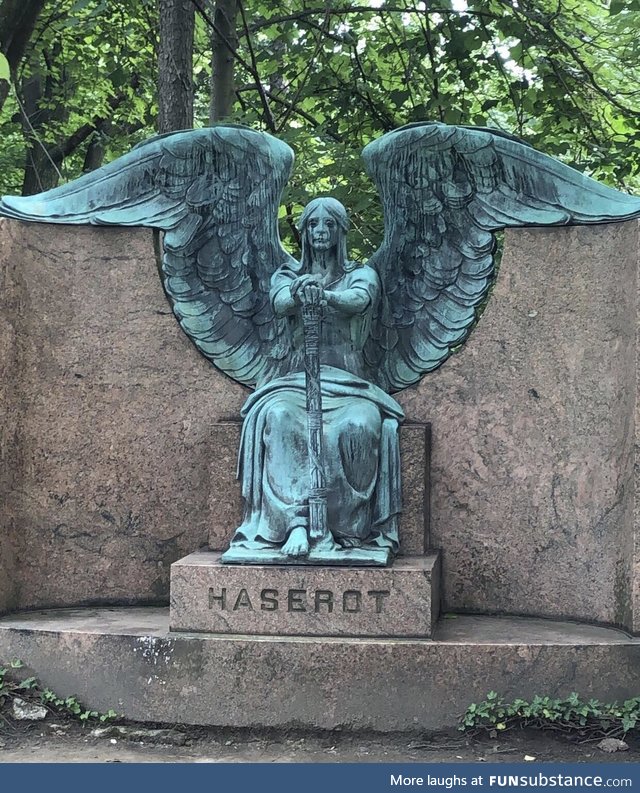 The way this statue has aged is both beautiful and creepy. Found in Lakeview cemetery