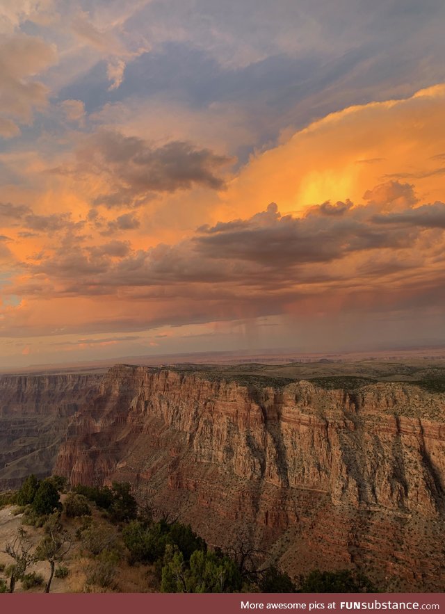 Grand Canyon competing with the sky. Took this on Thursday night