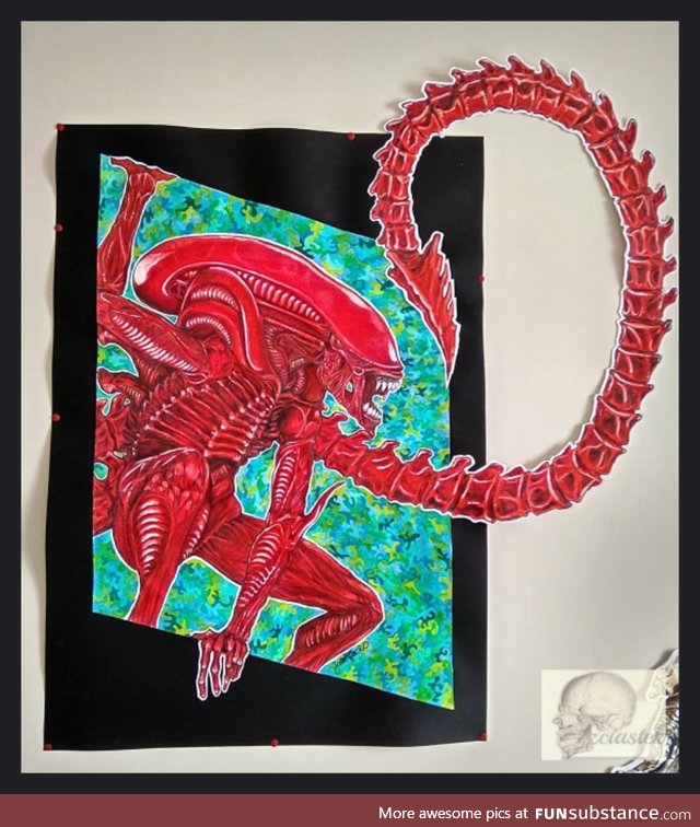 Red Xenomorph art