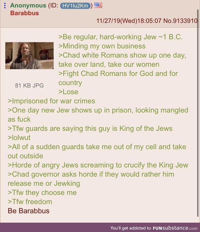 Anon talks about Barabbus