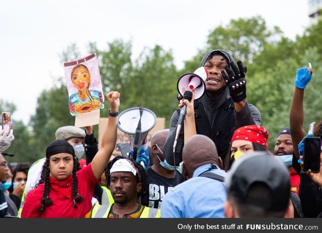 John Boyega leading protests in London - the pain in his eyes is real