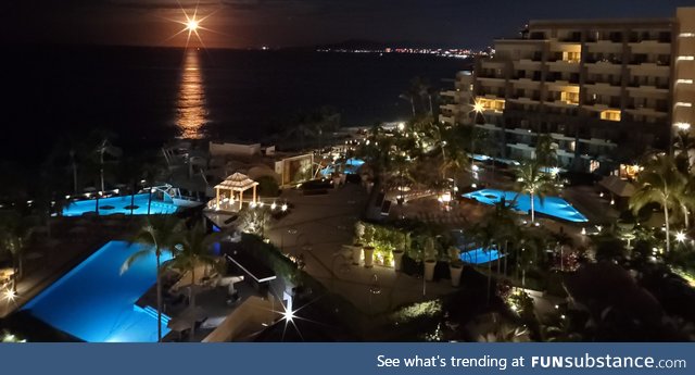 No filter moonset. Secrets Vallarta Bay, Puerto Vallarta