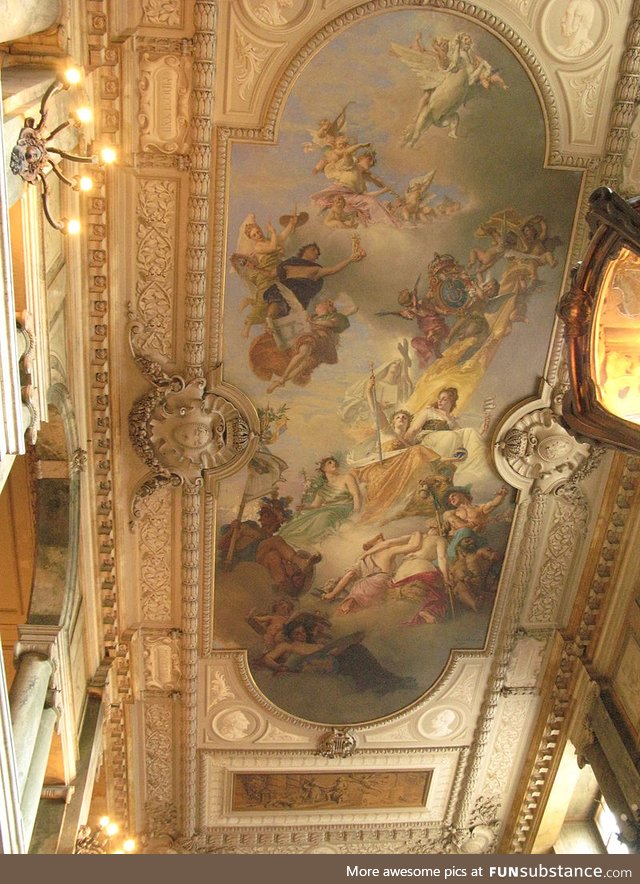 Stockholm Palace ceiling by Swedish painter Julius Kronberg