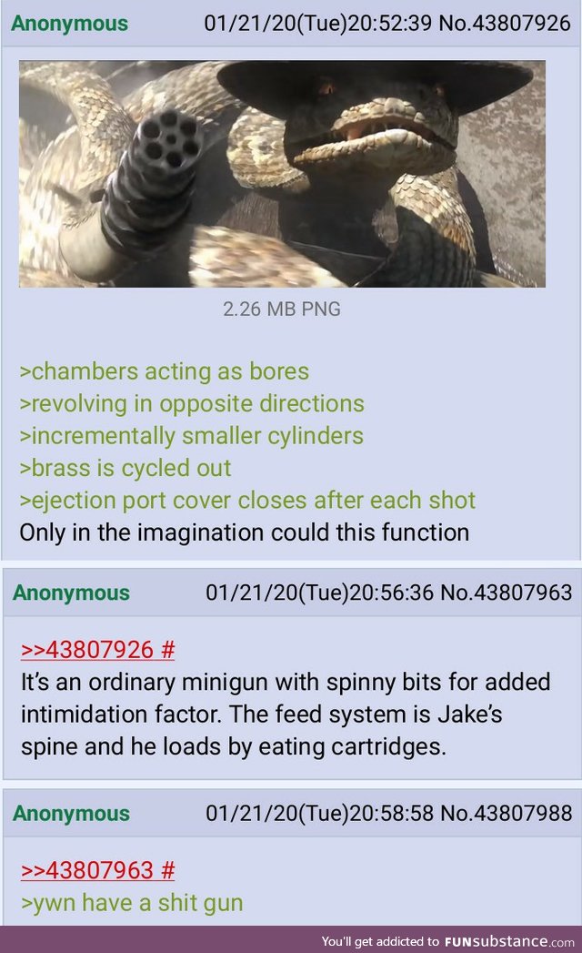 /k/omrade doesn't appreciate a particular firearm in Rango