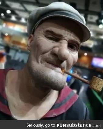 Extremely accurate Popeye cosplay