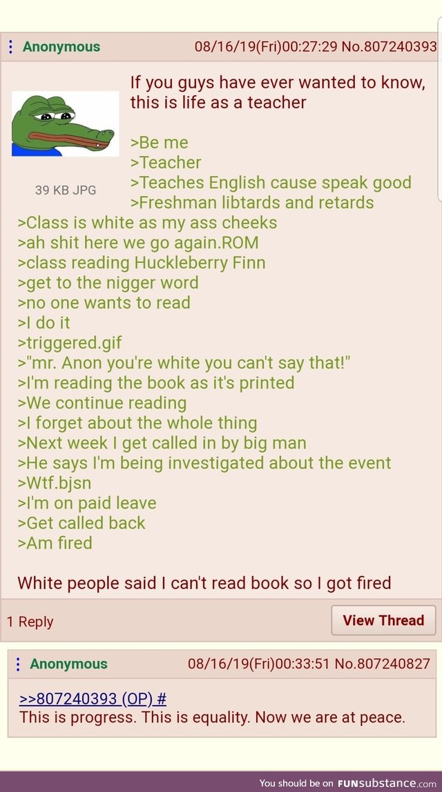 Anon is a Teacher