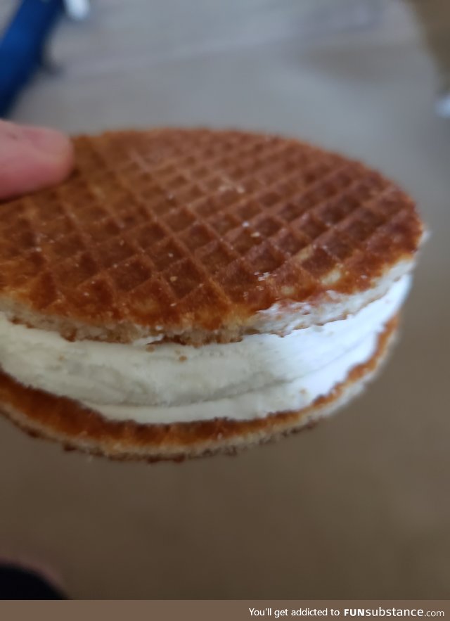 Stroopwafel ice cream sandwiches