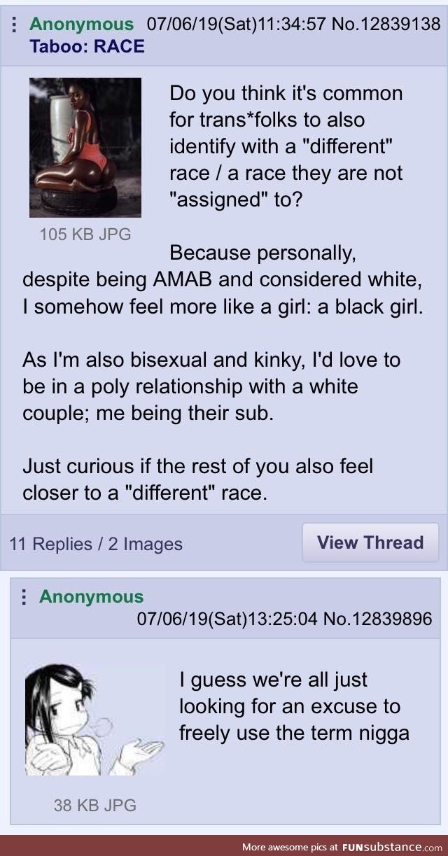 Anon is transracial