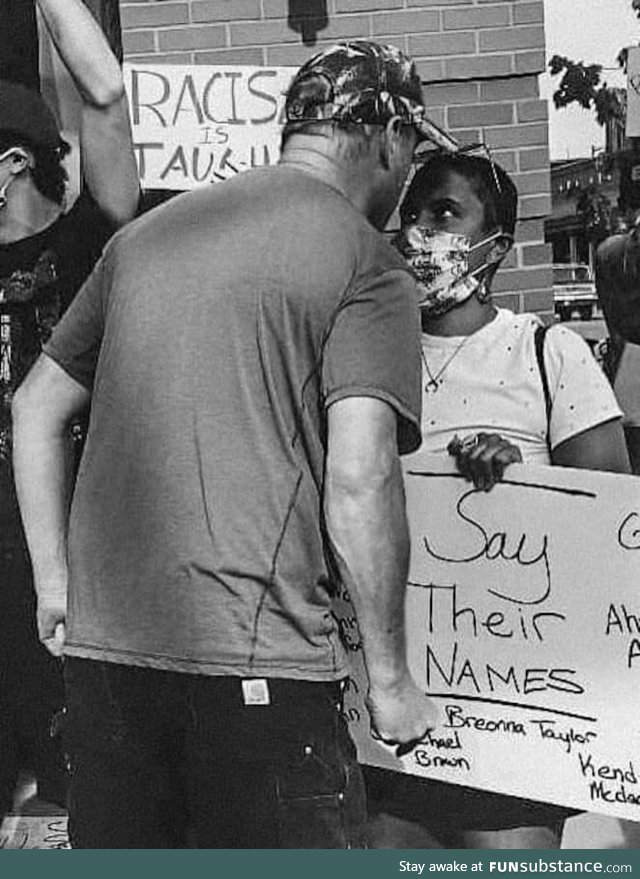 This young lady, standing her ground