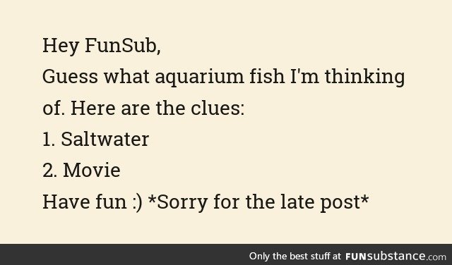 Fishy Fun Day #57: Guessing Game Edition