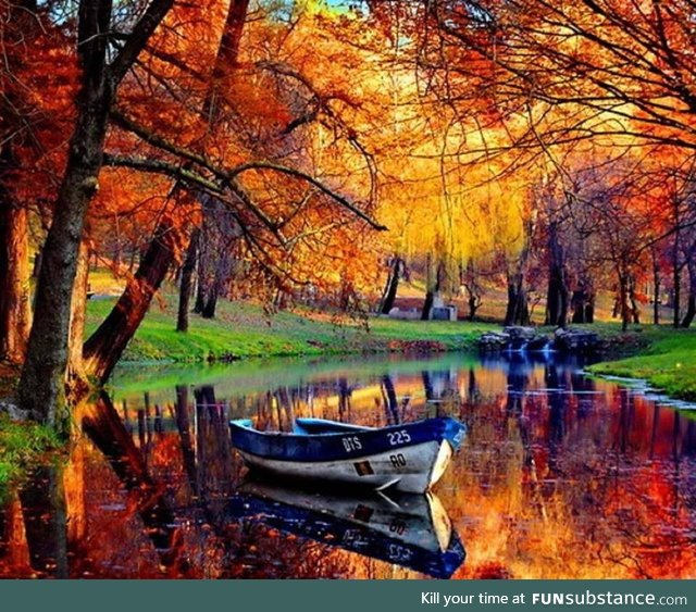 Beautiful boat in river