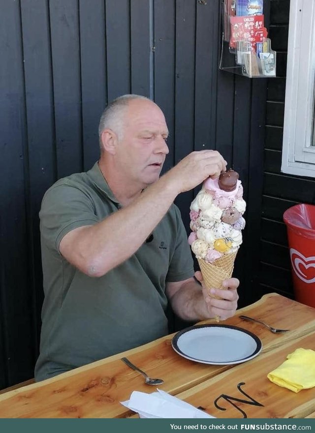 Seize every opportunity to eat 56 scoops at once