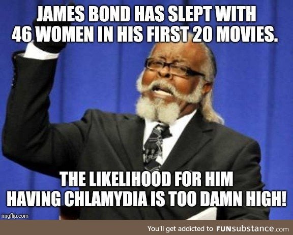 TIL James Bond has slept with more women than an average UK resident man!