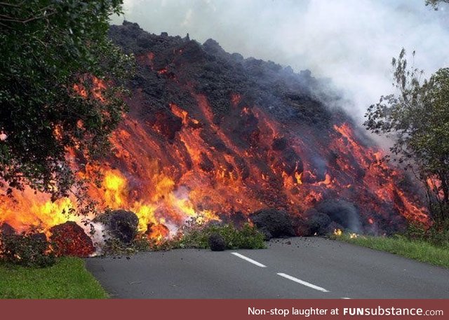 A wall of lava in all of its glory